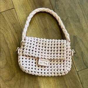 Woven pink Handbag